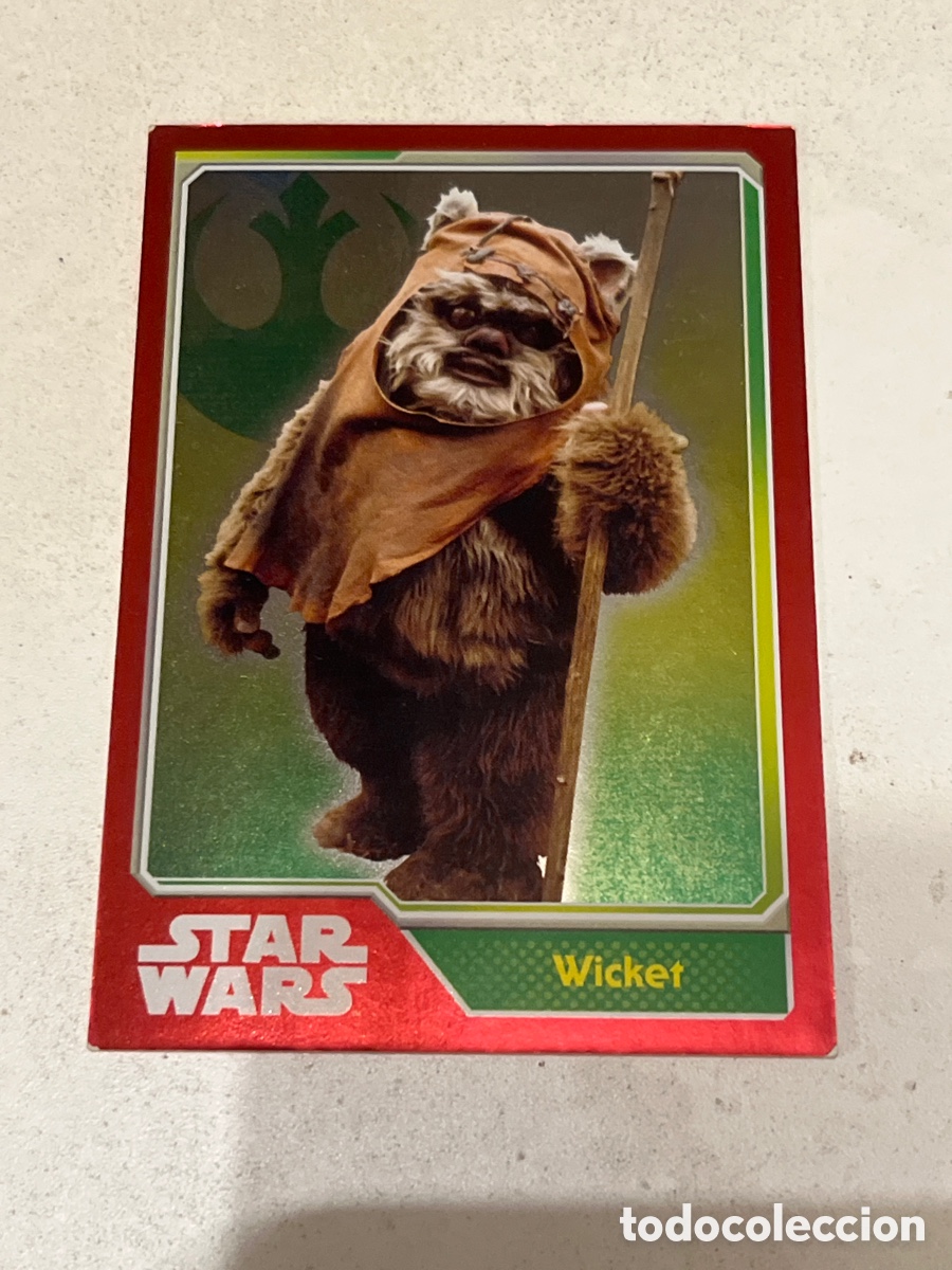 Trading Cards: Cromo Carta Star Wars N&ordm; 177 Wicket Topps El Viaje Hacia El Despertar De La Fuerza