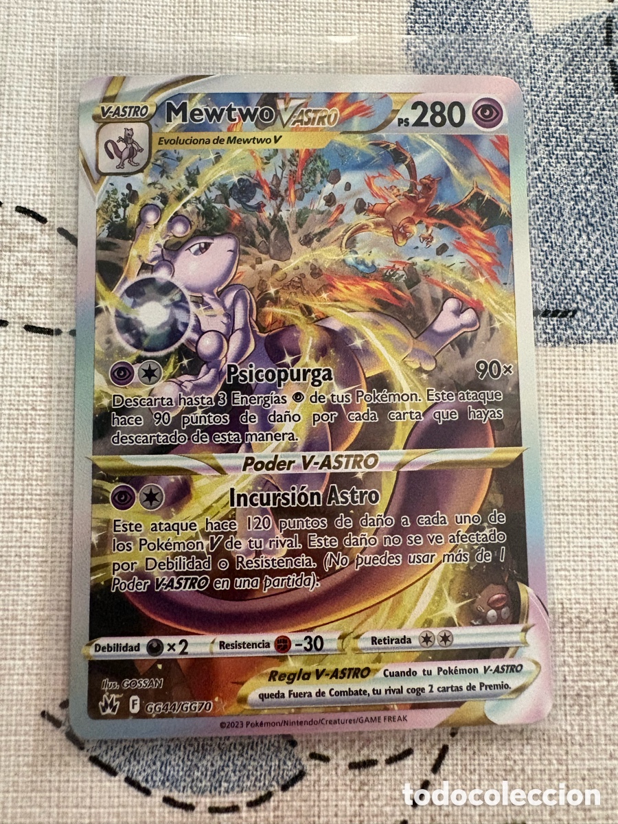 Trading cards: Carta pokemon mewtwo vs charizard crown zenit