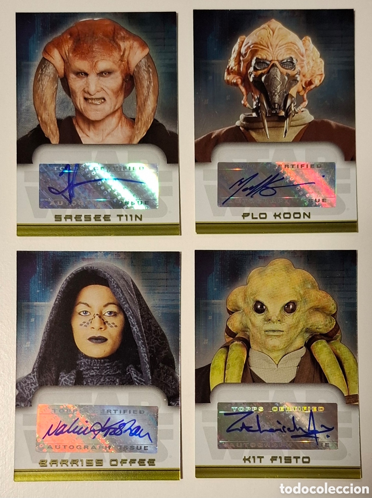 Cartas Colecion&aacute;veis: Star Wars Evolution Update lote 4 firmados cards