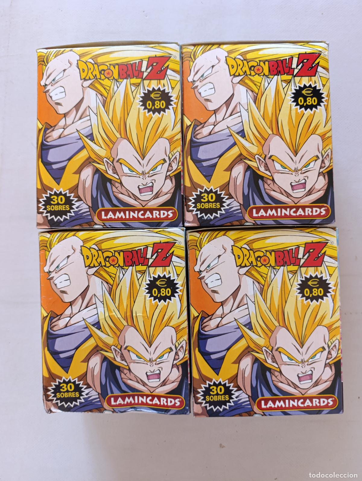 Trading cards: LOTE 4 CAJAS DE SOBRES DRAGON BALL Z LAMINCARDS - EDIBAS 2008 - ESPA&Ntilde;OL - 120 SOBRES (155#w)