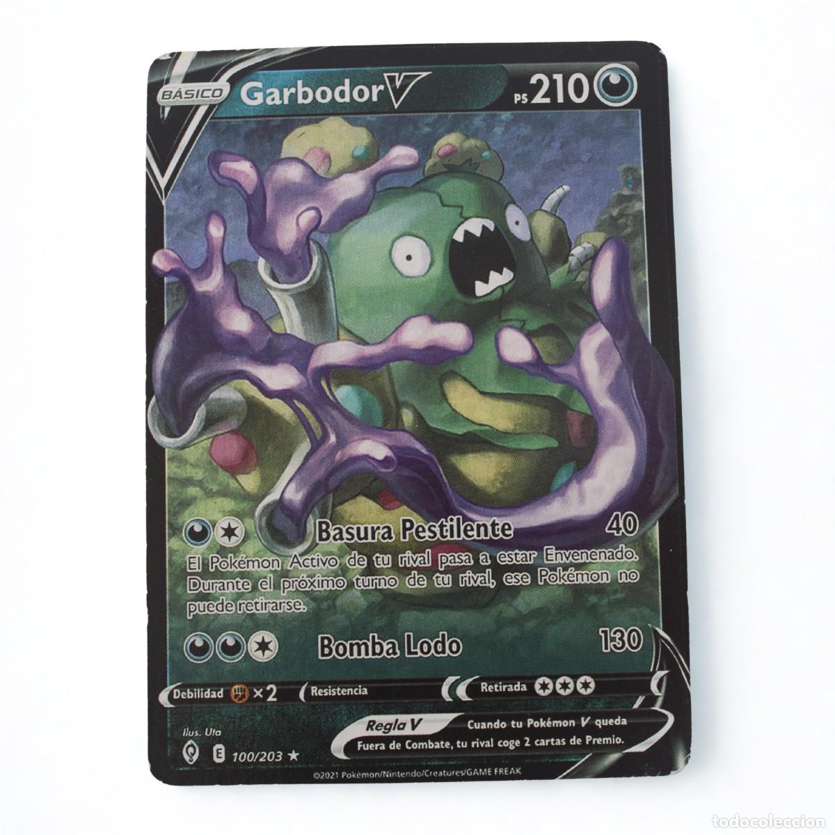 Trading cards: Carta Pokemon Garbodor V 100/203 Espa&ntilde;ol Cielos Evolutivos