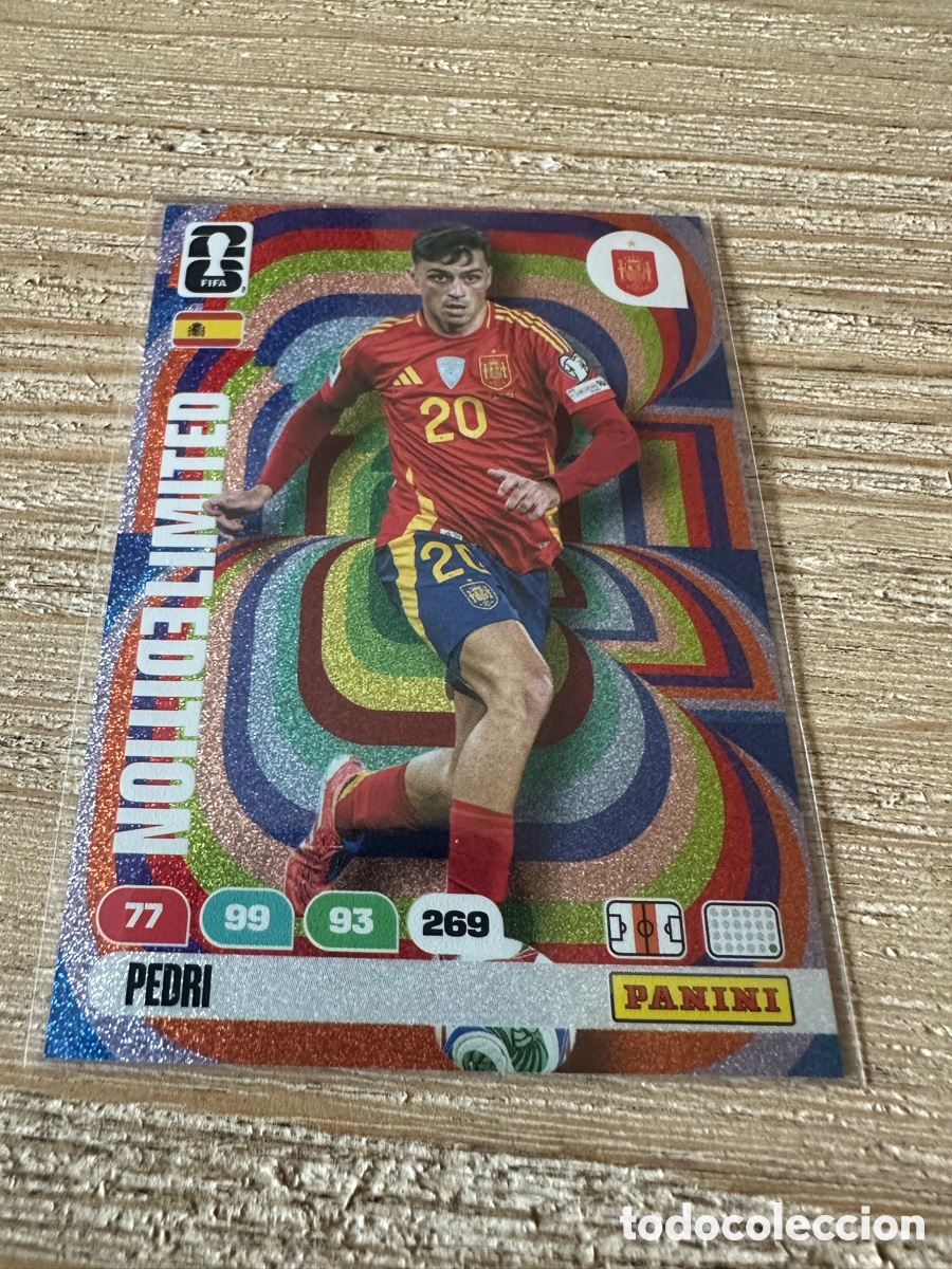 Cartas Colecion&aacute;veis: PEDRI ESPA&Ntilde;A LIMITED EDITION ADRENALYN XL WORLD CUP 2026 USA CAN MEX MUNDIAL 26 PANINI