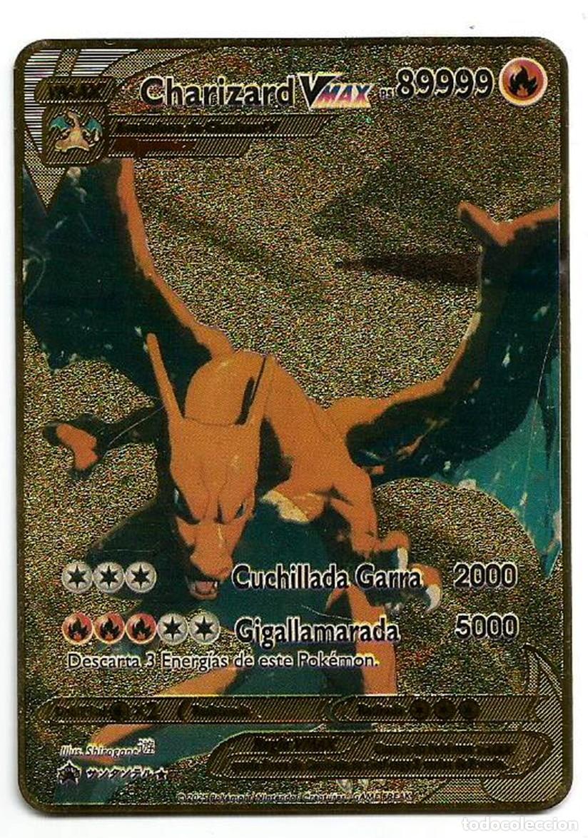 Trading cards: CHARIZARD - POK&Eacute;MON - ESPA&Ntilde;OL - TARJETA ORO - &Uacute;NICO