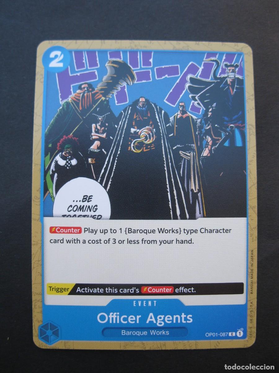 Trading cards: CARTA - ONE PIECE - TRADING CARD - OFFICER AGENTS - EN INGL&Eacute;S - BANDAI.