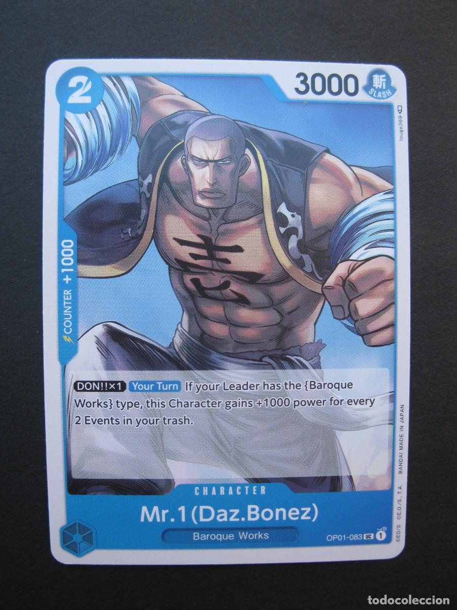 Trading cards: CARTA - ONE PIECE - TRADING CARD - Mr.1 (DAZ.BONEZ) - EN INGL&Eacute;S - BANDAI.