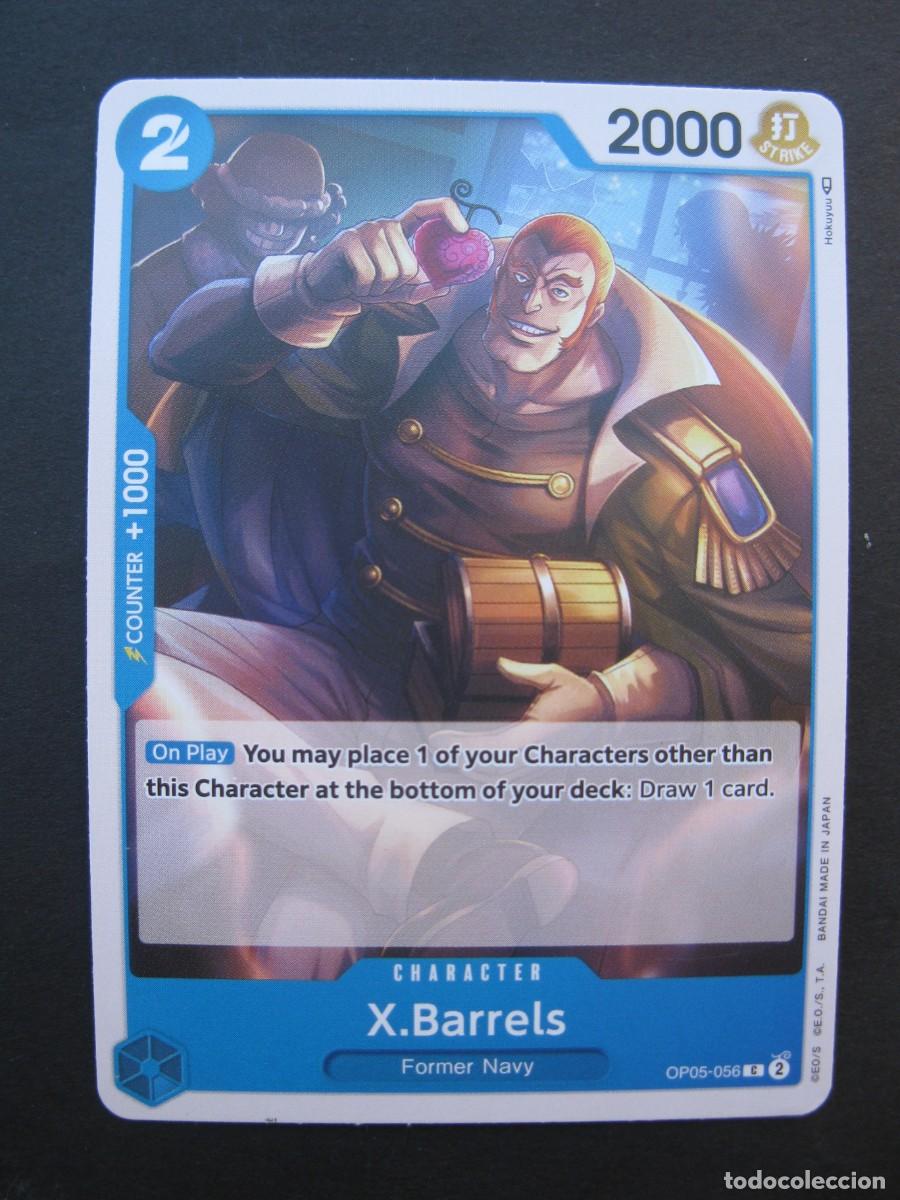 Trading cards: CARTA - ONE PIECE - TRADING CARD - X. BARRELS - EN INGL&Eacute;S - BANDAI.