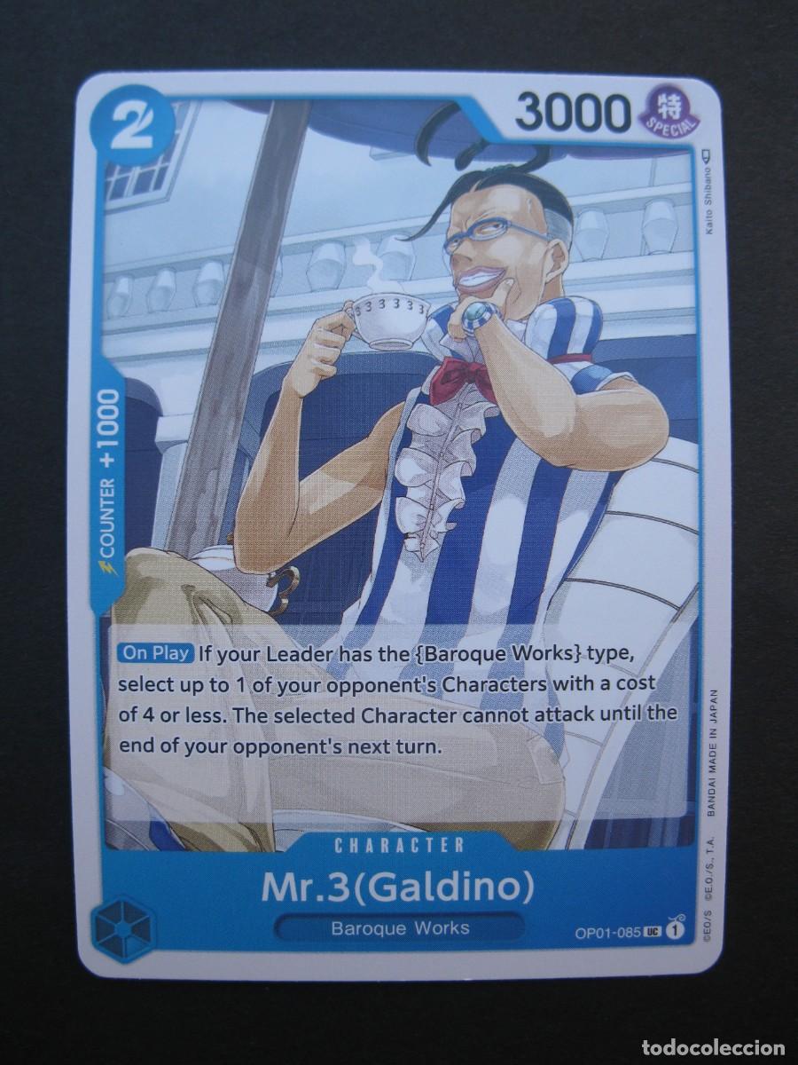 Trading cards: CARTA - ONE PIECE - TRADING CARD - Mr.3 (GALDINO) - EN INGL&Eacute;S - BANDAI.