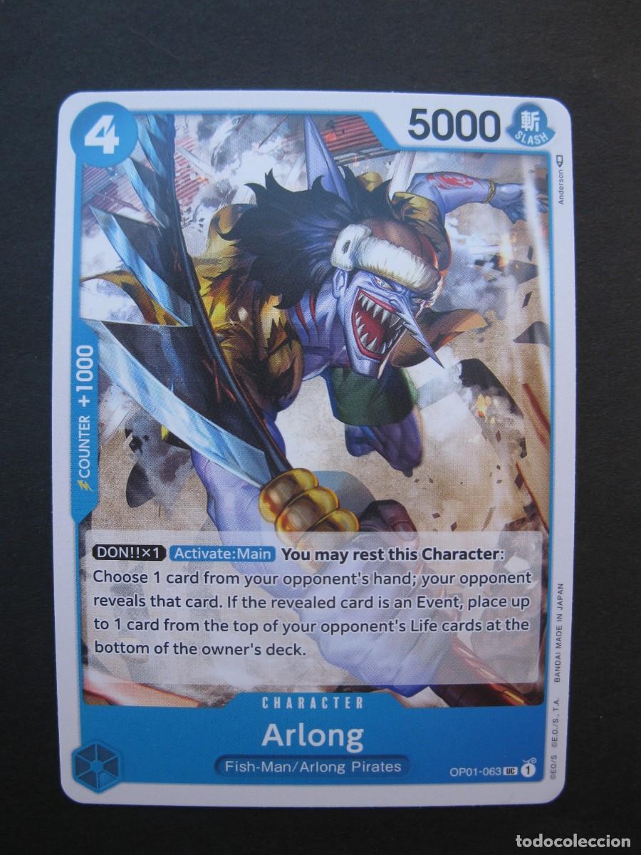 Trading cards: CARTA - ONE PIECE - TRADING CARD - ARLONG - EN INGL&Eacute;S - BANDAI.