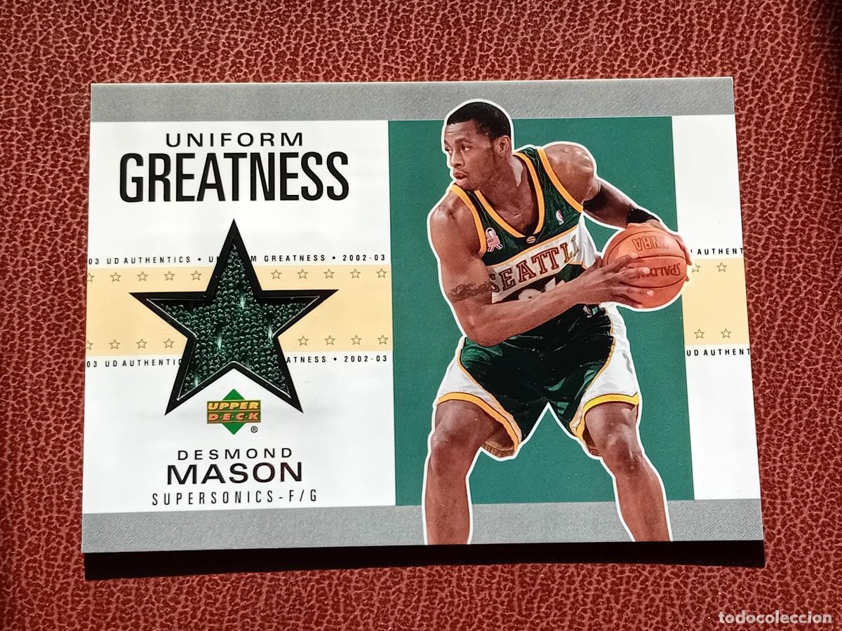 Trading cards: Upper Deck 2002-2003 memorabilia Card Desmond Mason Seattle Supersonics Game Worn