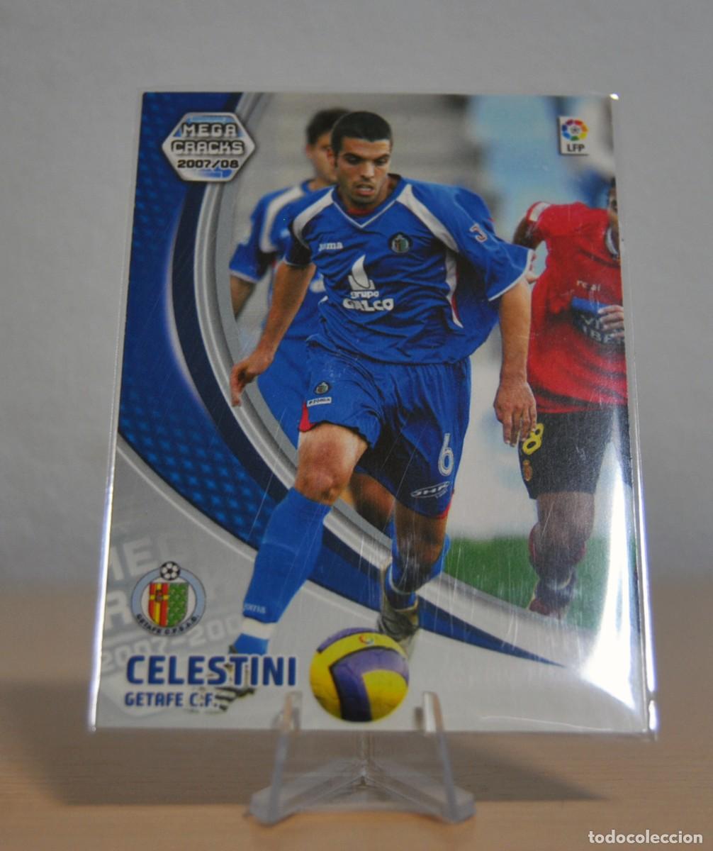 Trading cards: Celestini, n&ordm;134 (C.F. Getafe). Colecci&oacute;n Cromos MegaCracks 2007-2008. Panini.