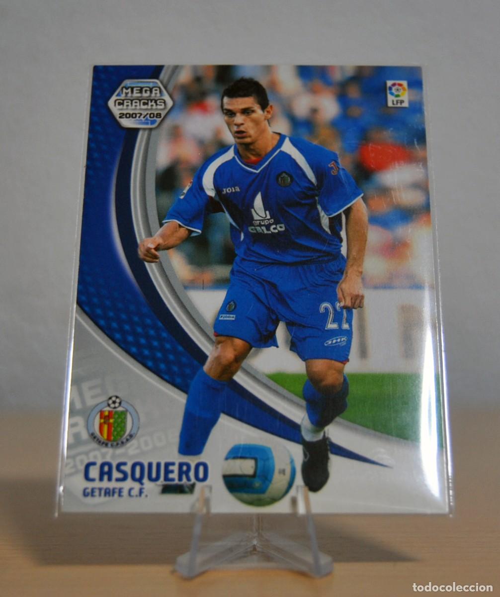 Trading cards: Casquero, n&ordm;135 (C.F. Getafe). Colecci&oacute;n Cromos MegaCracks 2007-2008. Panini. Estrella.