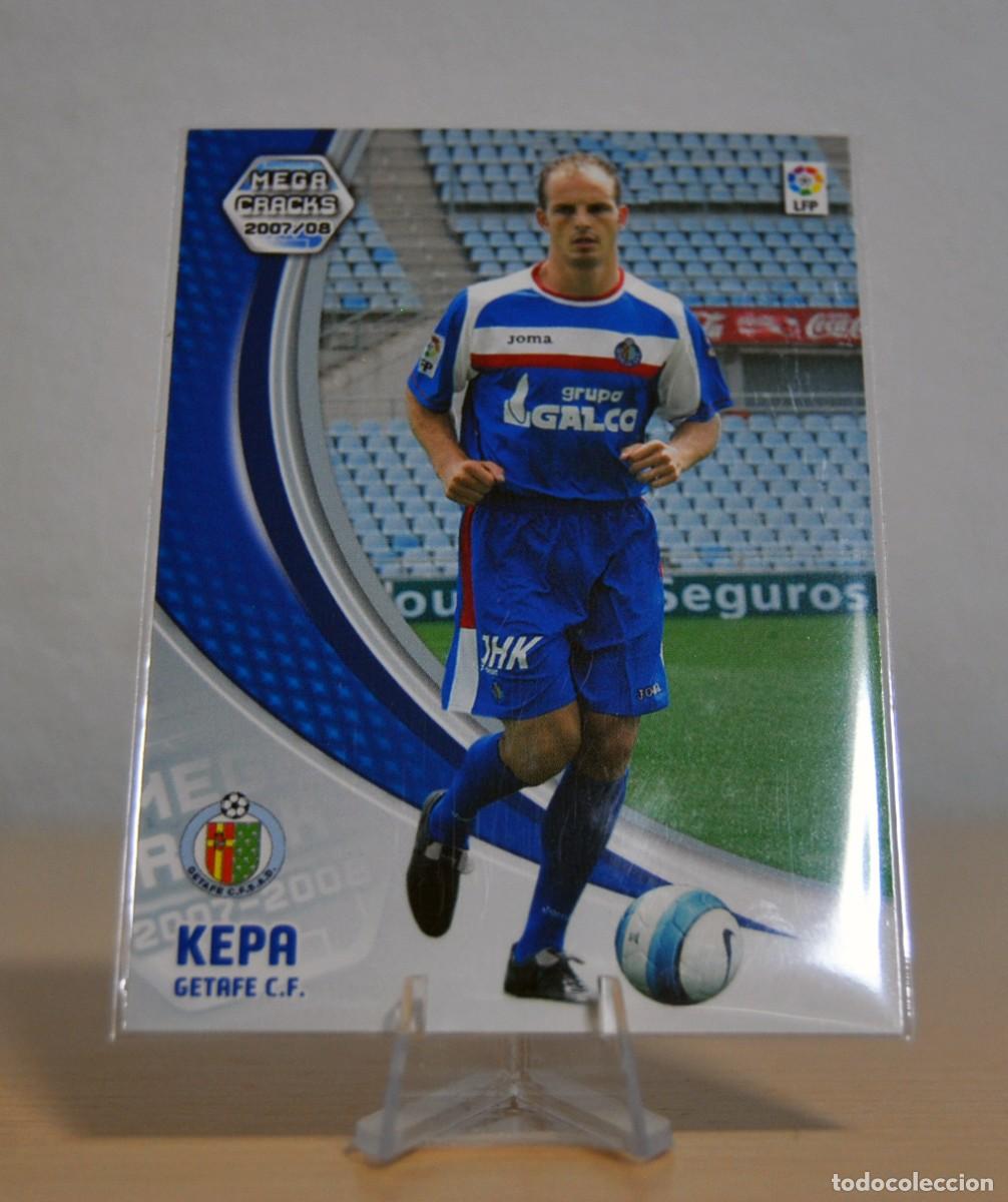 Trading cards: Kepa, n&ordm;142 (C.F. Getafe). Colecci&oacute;n Cromos MegaCracks 2007-2008. Panini.