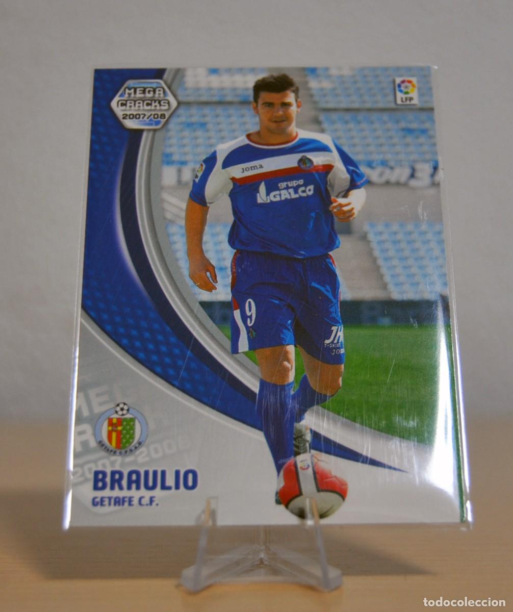Trading cards: Braulio, n&ordm;141 BIS (C.F. Getafe). Colecci&oacute;n Cromos MegaCracks 2007-2008. Panini.
