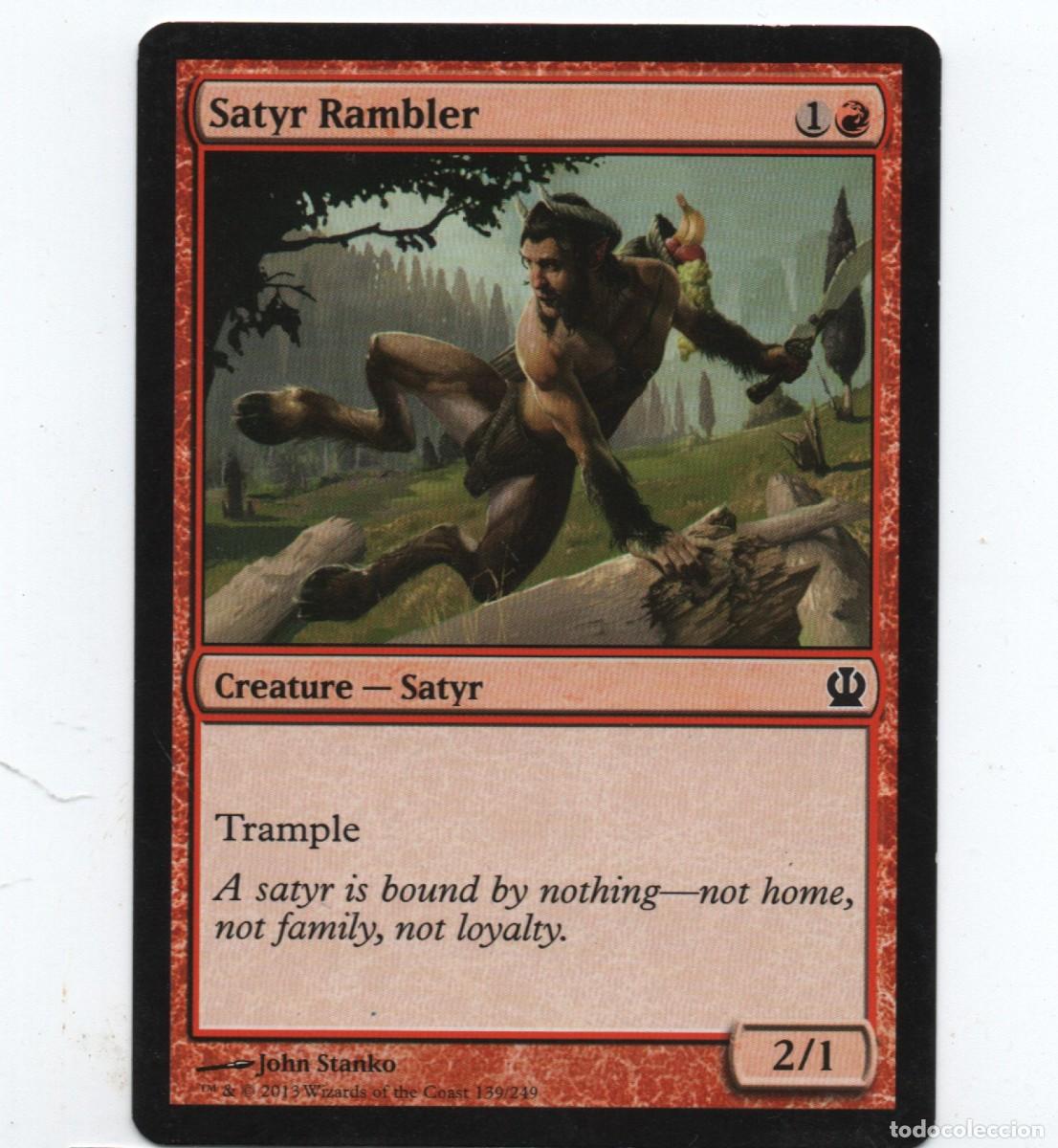 Trading cards: MAGIC THE GATHERING 2013 SATYR RAMBLER CREATURE - SATYR
