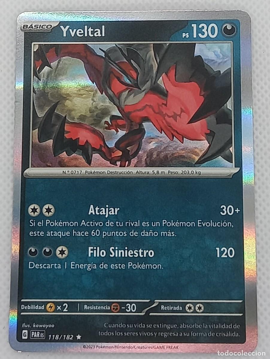 Trading cards: Carta Pok&eacute;mon - Yveltal 118/182 Holo Rare - Brecha Parad&oacute;jica - 2023