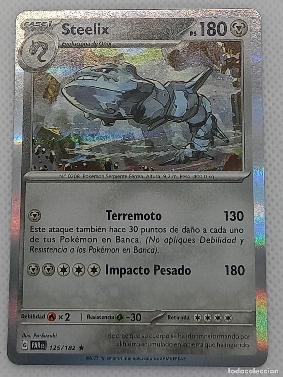 Trading cards: Carta Pok&eacute;mon - Steelix 125/182 Holo Rare - Brecha Parad&oacute;jica - 2023