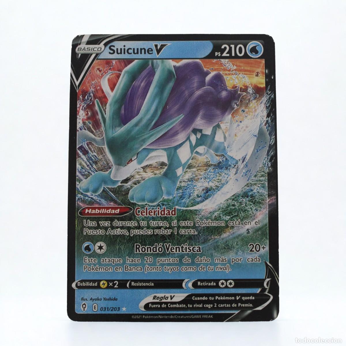 Trading cards: Carta Pokemon Suicune V 031/203 Espa&ntilde;ol Cielos Evolutivos