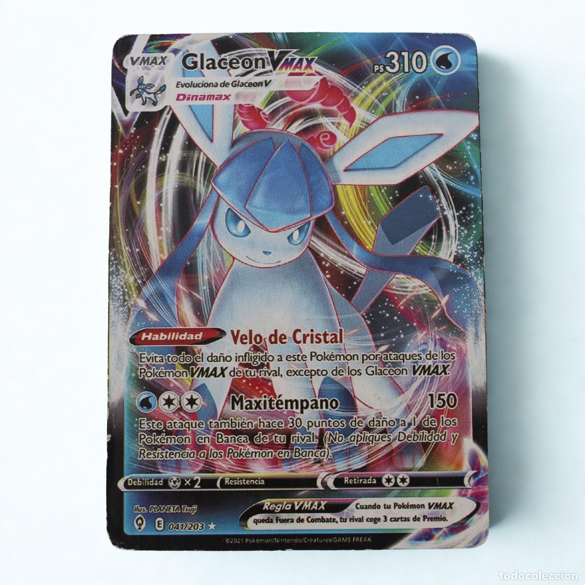 Trading cards: Carta Pokemon Glaceon VMAX 041/203 Espa&ntilde;ol Cielos Evolutivos