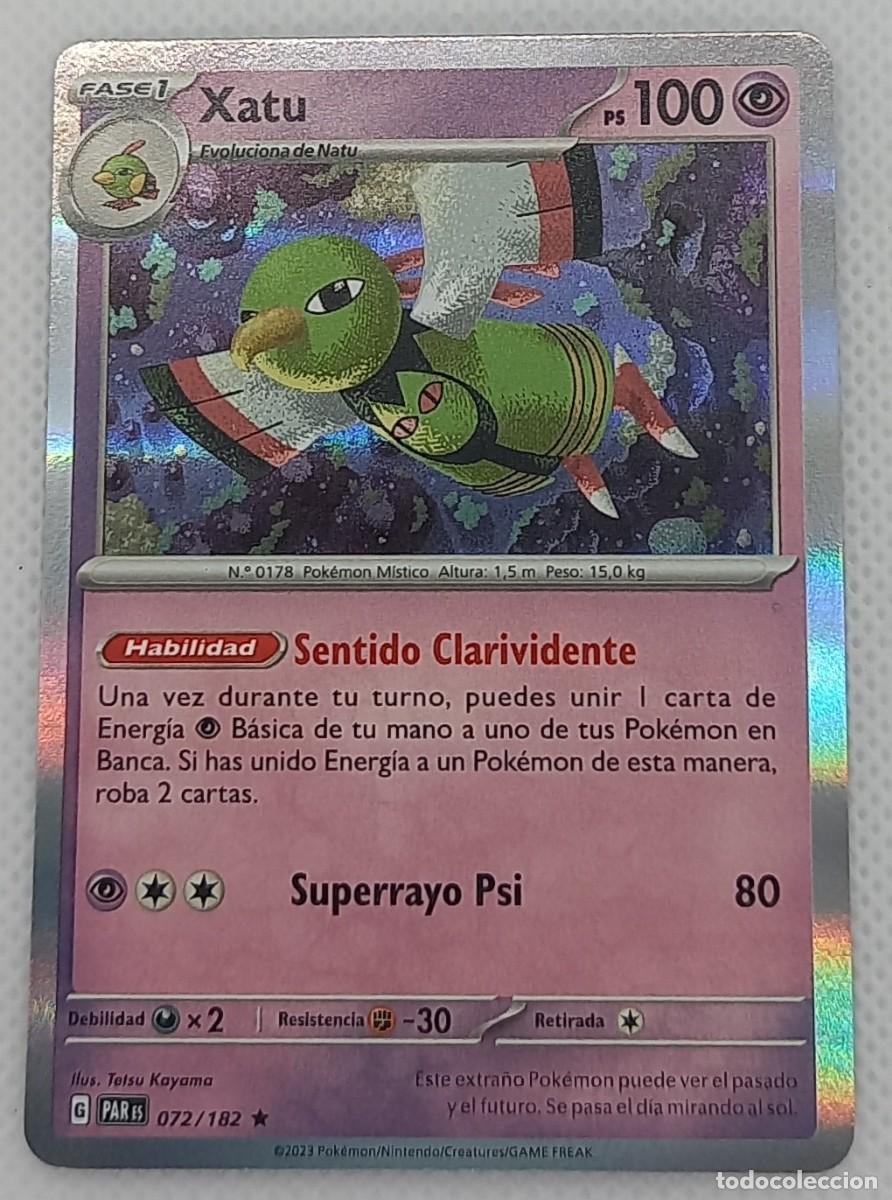 Trading cards: Carta Pok&eacute;mon - Xatu 072/182 Holo Rare - Brecha Parad&oacute;jica - 2023