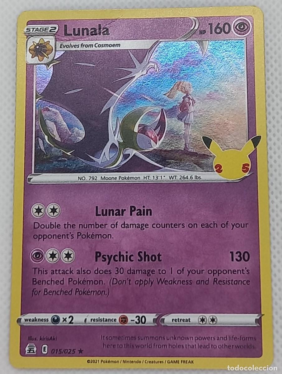 Trading cards: Carta Pok&eacute;mon - Lunala 015/025 Holo Rare - Celebrations 25 Aniversario - 2021