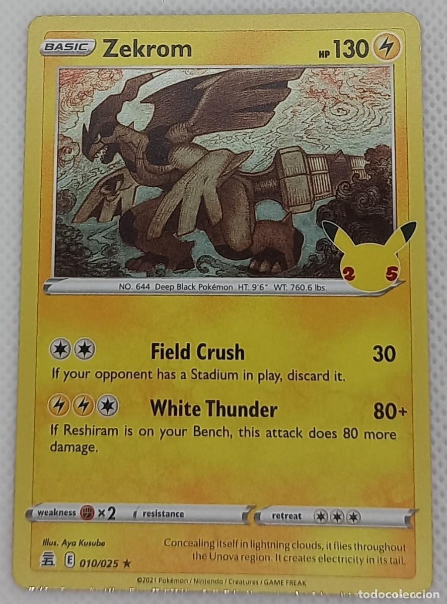 Trading cards: Carta Pok&eacute;mon - Zekrom 010/025 Holo Rare - Celebrations 25 Aniversario - 2021