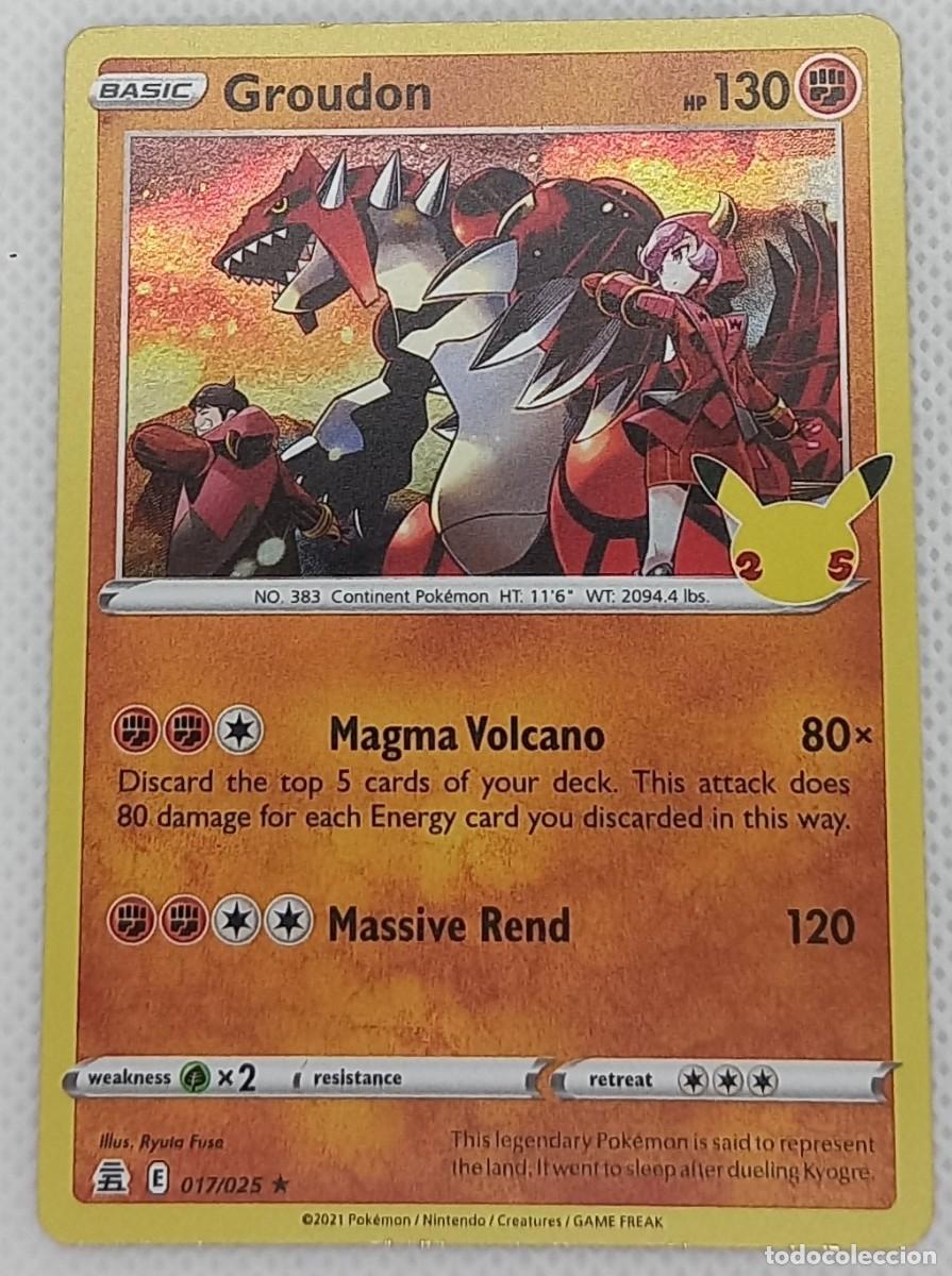 Trading cards: Carta Pok&eacute;mon - Groudon 017/025 Holo Rare - Celebrations 25 Aniversario - 2021