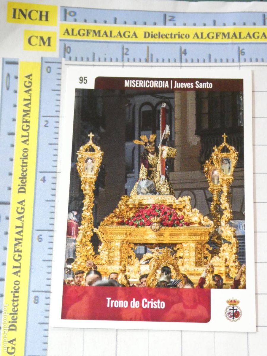 Trading cards: TARJETA TRADING CARD CROMO RELIGIOSO SEMANA SANTA M&Aacute;LAGA. HOLY CARDS. 95 CRISTO MISERICORDIA