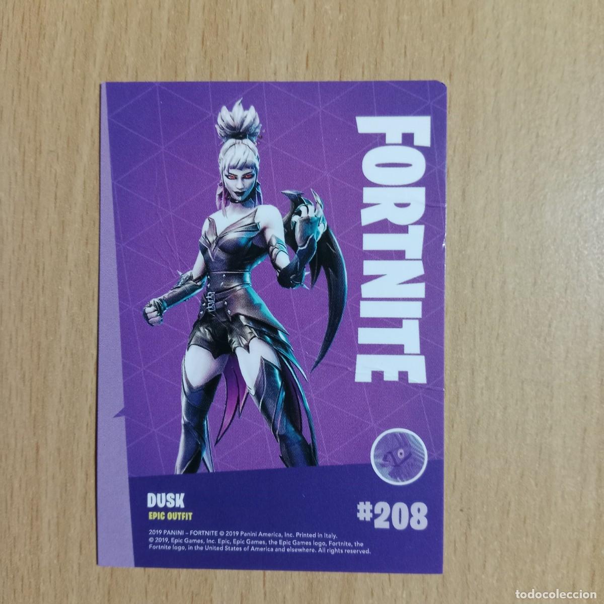 Trading cards: DUSK , EPIC OUTFIT # 208 - TRADING CARD - FORTNITE SERIES 1 - PANINI - A&Ntilde;O 2019.