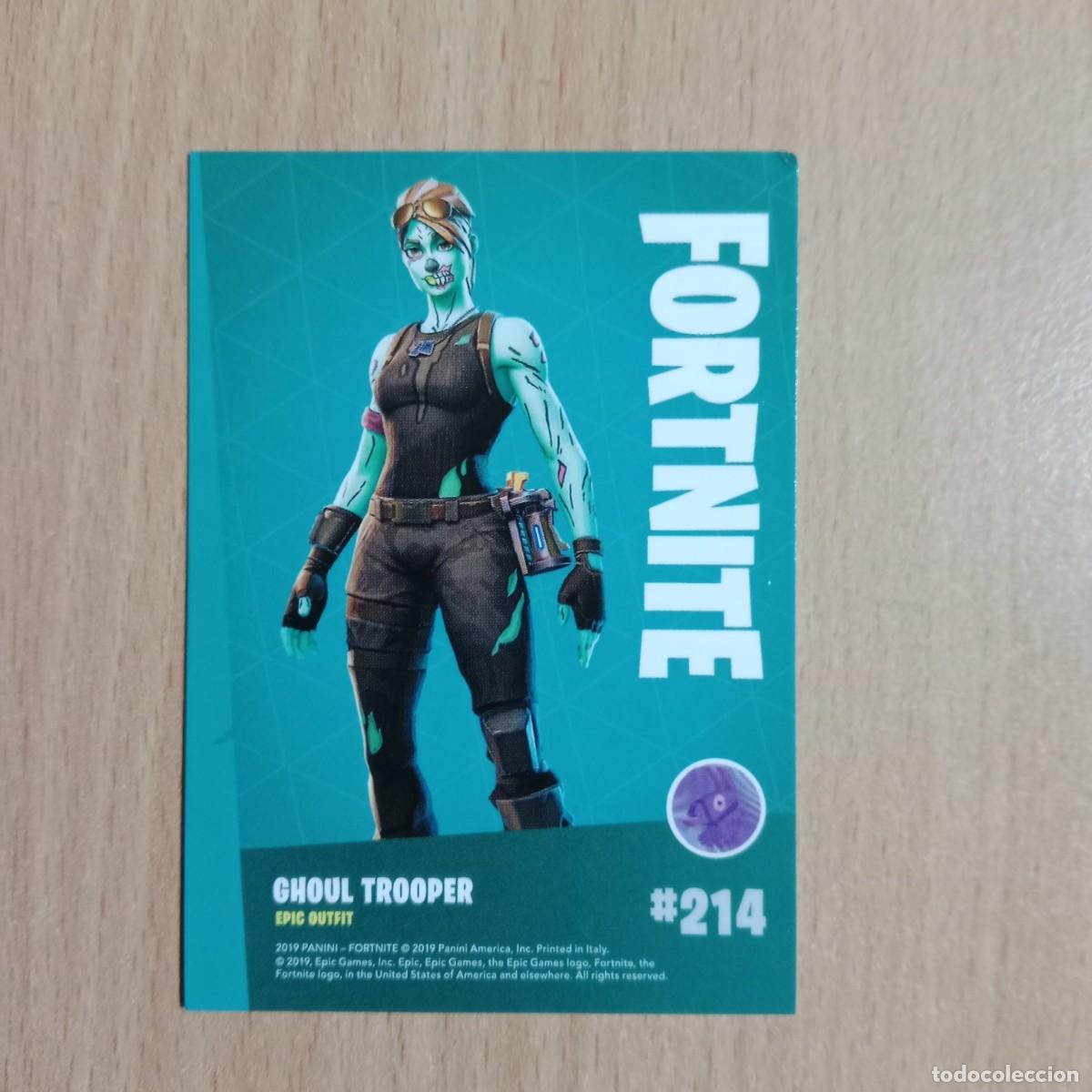 Trading cards: GHOUL TROOPER , EPIC OUTFIT # 214 - TRADING CARD - FORTNITE SERIES 1 - PANINI - A&Ntilde;O 2019.