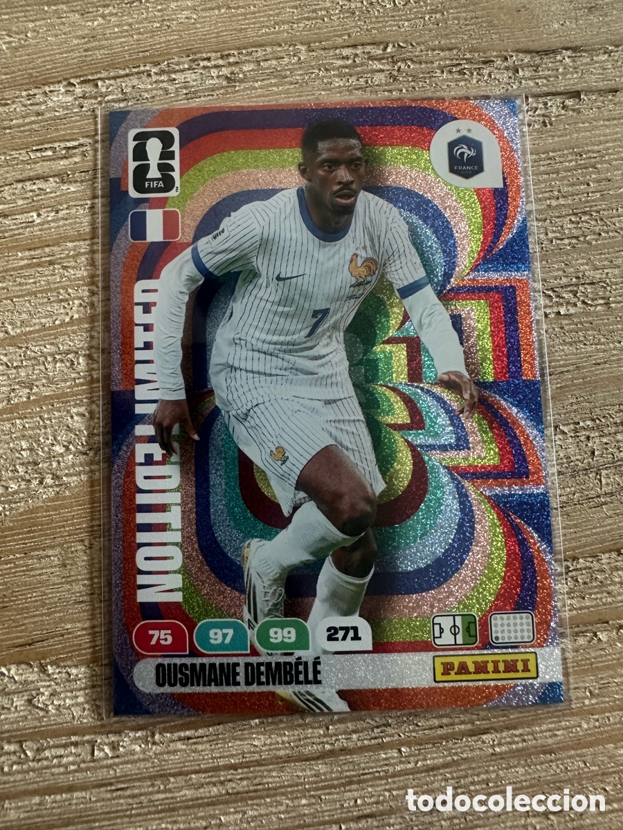 Trading cards: OUSMANE DEMBELE FRANCIA LIMITED EDITION ADRENALYN XL WORLD CUP 2026 USA CAN MEX MUNDIAL 26 PANINI