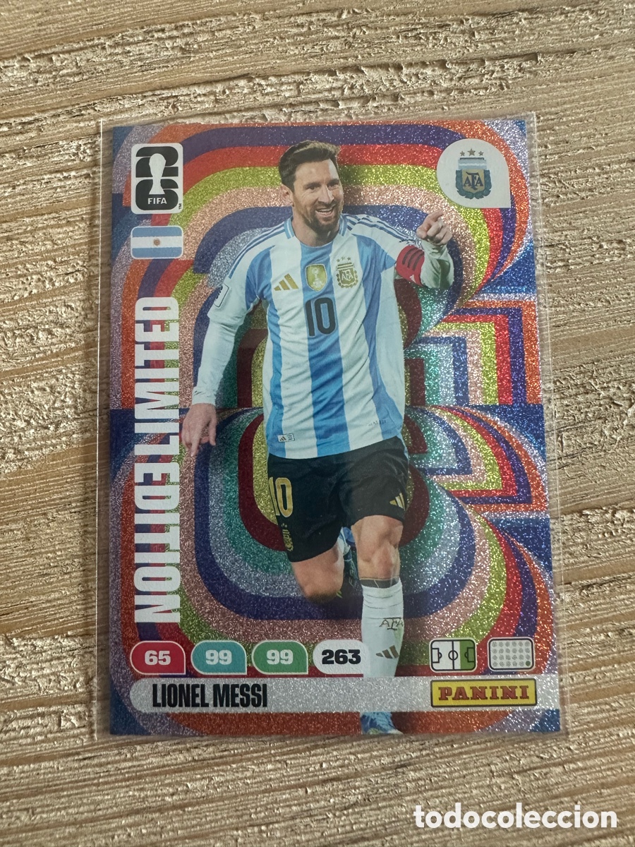 Trading cards: LIONEL MESSI ARGENTINA LIMITED EDITION ADRENALYN XL WORLD CUP 2026 USA CAN MEX MUNDIAL 26 PANINI