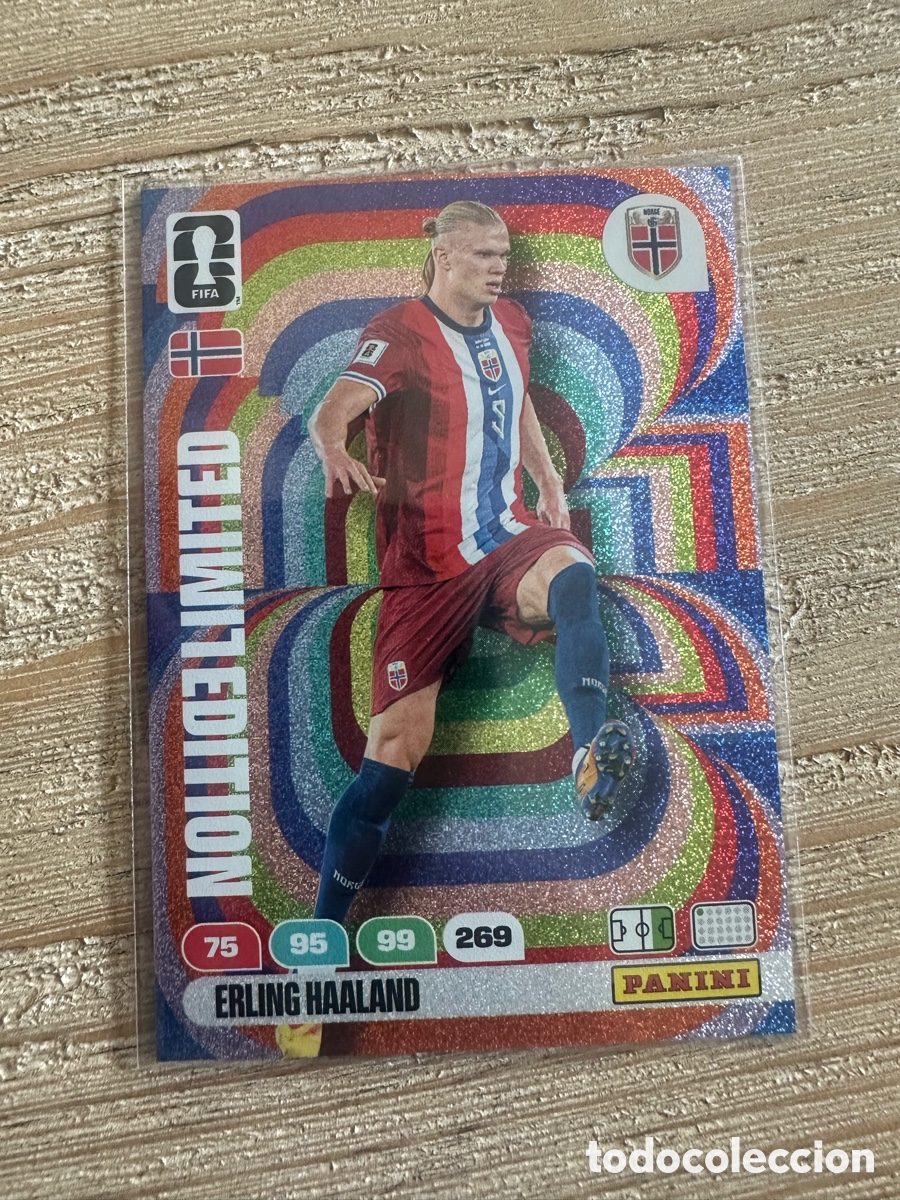 Trading cards: ERLING HAALAND NORUEGA LIMITED EDITION ADRENALYN XL WORLD CUP 2026 USA CAN MEX MUNDIAL 26 PANINI
