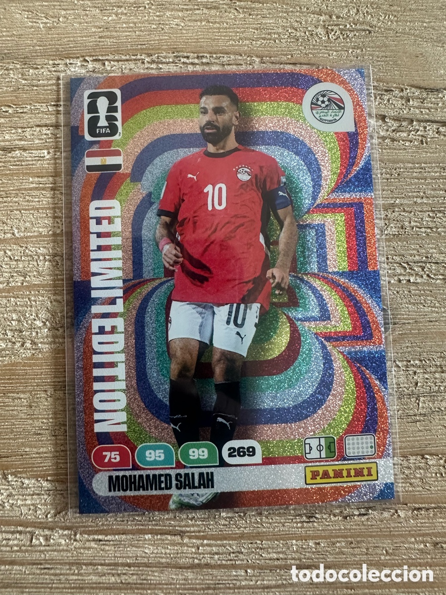 Trading cards: MOHAMED SALAH EGIPTO LIMITED EDITION ADRENALYN XL WORLD CUP 2026 USA CAN MEX MUNDIAL 26 PANINI