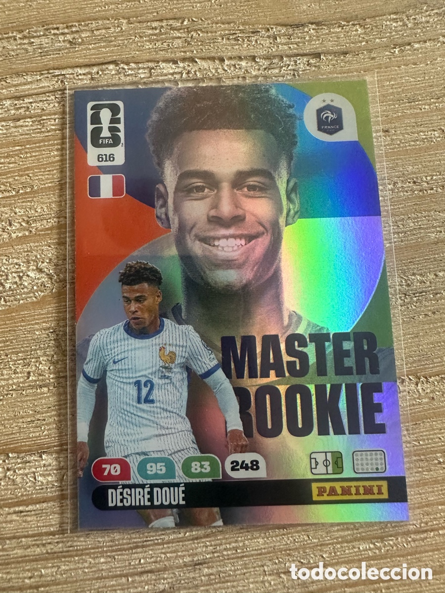 Trading cards: DESIRE DOUE FRANCIA MASTER ROOKIE 616 ADRENALYN XL WORLD CUP 2026 USA CAN MEX MUNDIAL 26 PANINI