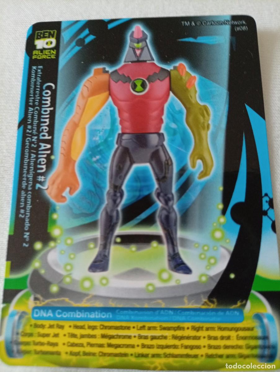 Trading cards: Carta coleccionable de Ben 10 Alien Force. - N&uacute;mero: Combined Alien #2 - Combinaci&oacute;n de ADN: Jet Ra