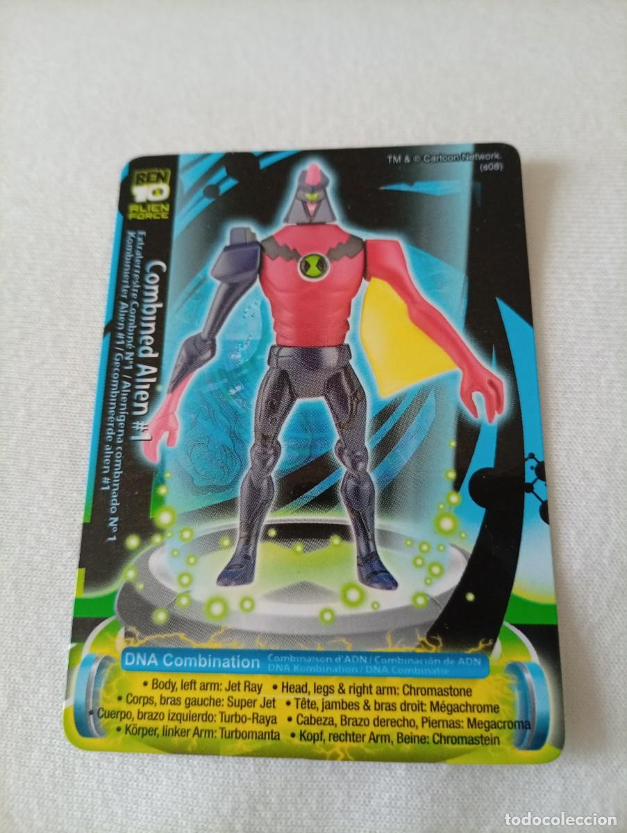 Trading cards: Carta de Ben 10 Alien Force, n&uacute;mero 1 de Combined Alien. - Combinaci&oacute;n de ADN de varios alien&iacute;genas