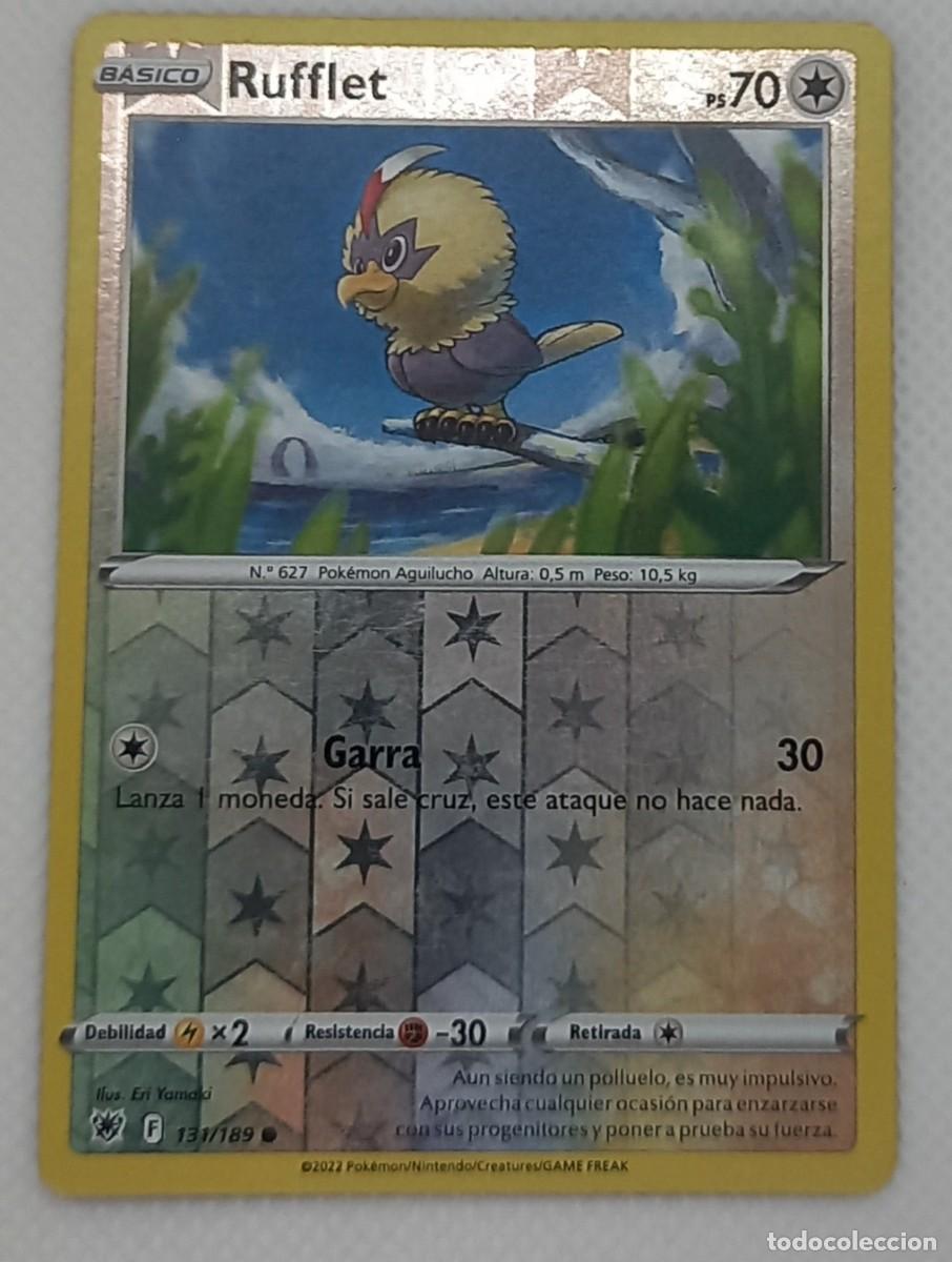 Trading cards: Carta Pok&eacute;mon - Rufflet 131/189 Reverse Holo - Resplandor Astral - 2022