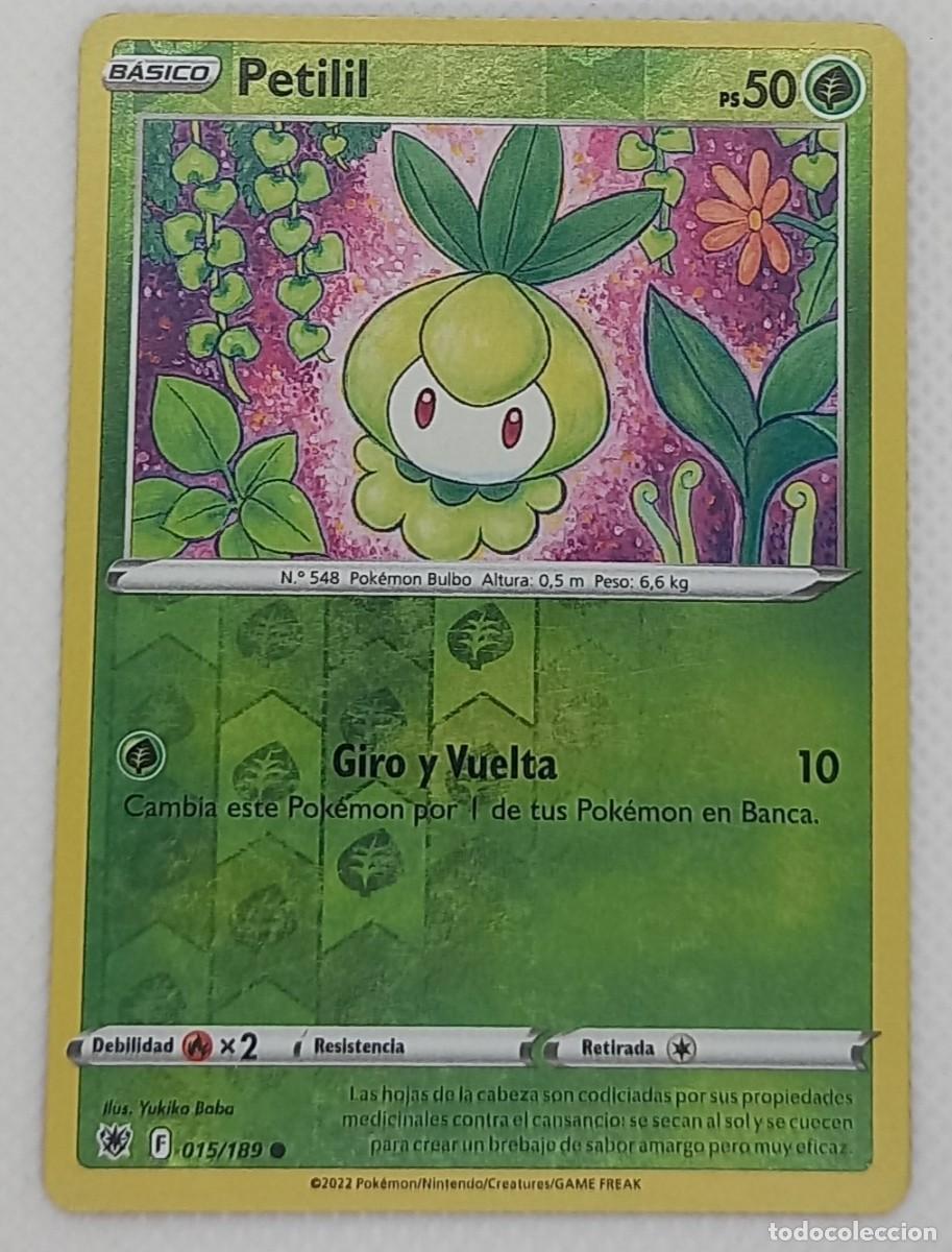 Trading cards: Carta Pok&eacute;mon - Petilil 015/189 Reverse Holo - Resplandor Astral - 2022