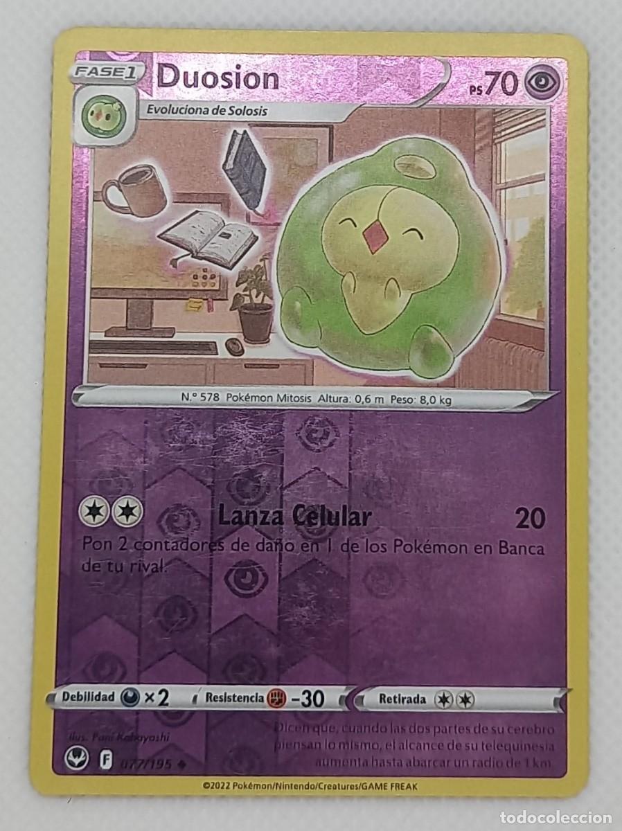 Trading cards: Carta Pok&eacute;mon - Duosion 077/195 Reverse Holo - Tempestad Plateada - 2022