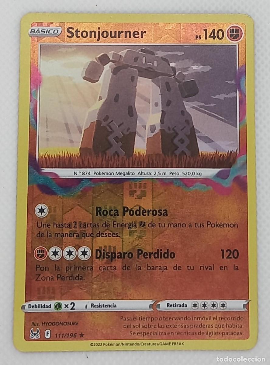 Trading cards: Carta Pok&eacute;mon - Stonjourner 111/196 Reverse Holo - Origen Perdido - 2022