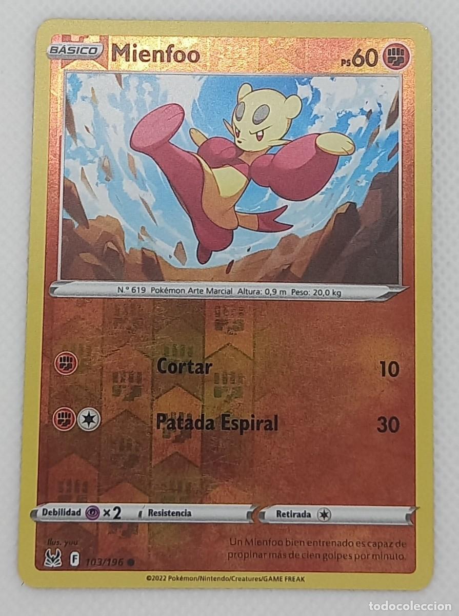 Trading cards: Carta Pok&eacute;mon - Mienfoo 103/196 Reverse Holo - Origen Perdido - 2022