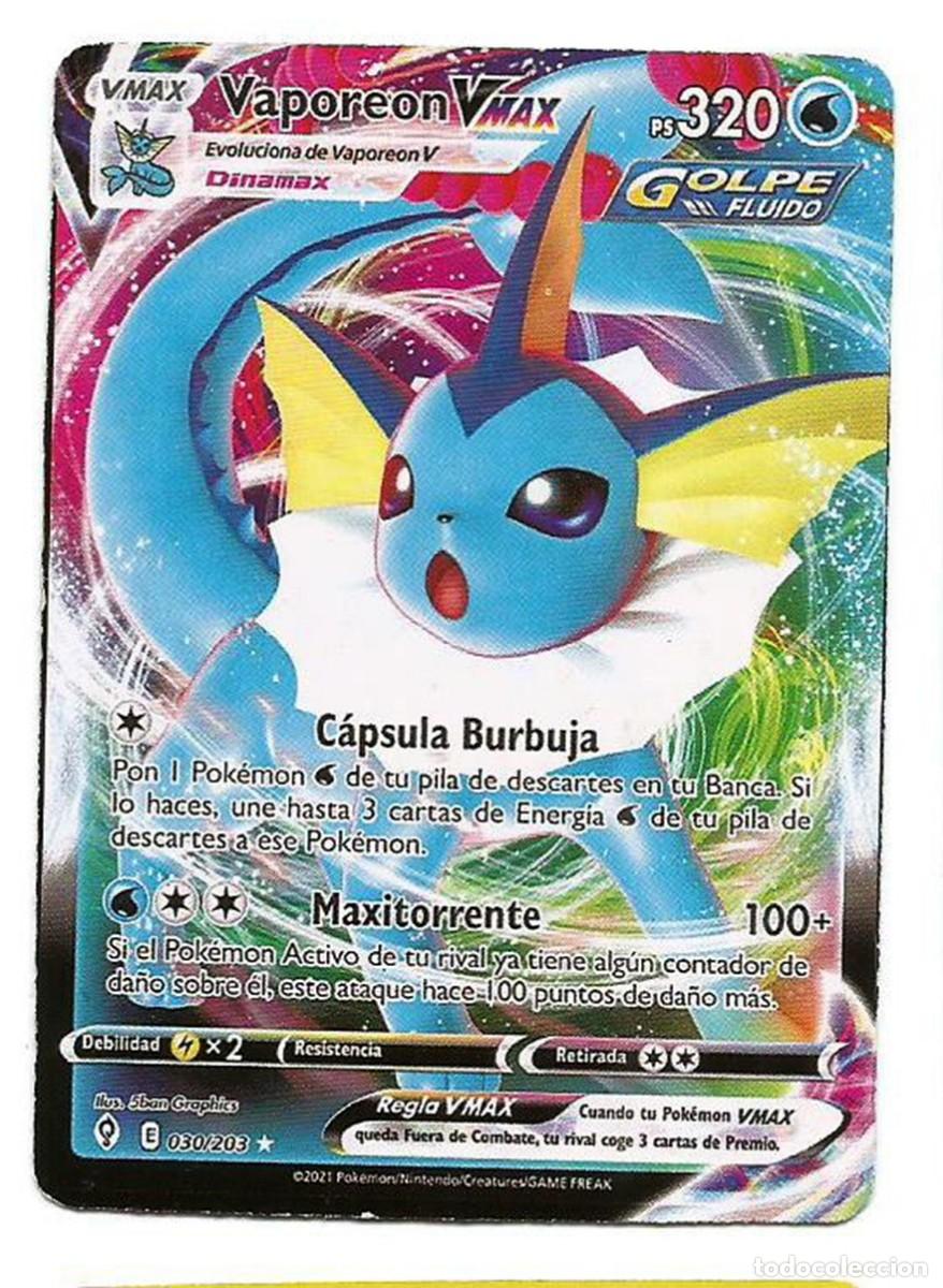 Trading cards: VAPOREON - POK&Eacute;MON - ESPA&Ntilde;OL - O30/203