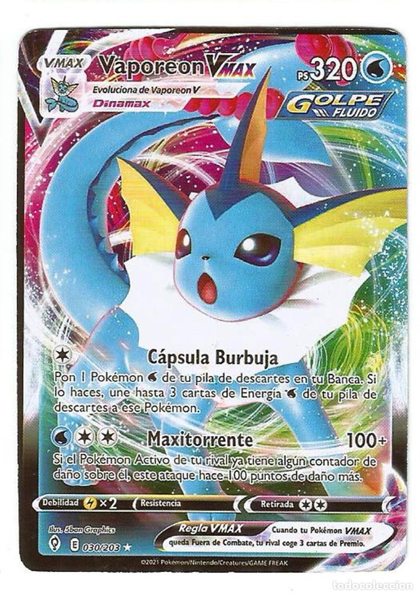 Trading cards: VAPOREON - POK&Eacute;MON - ESPA&Ntilde;OL - O30/203
