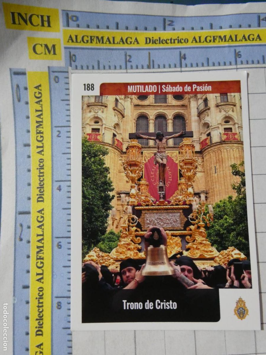 Trading cards: TARJETA TRADING CARD CROMO RELIGIOSO SEMANA SANTA M&Aacute;LAGA. HOLY CARDS. 188 CRISTO MUTILADO