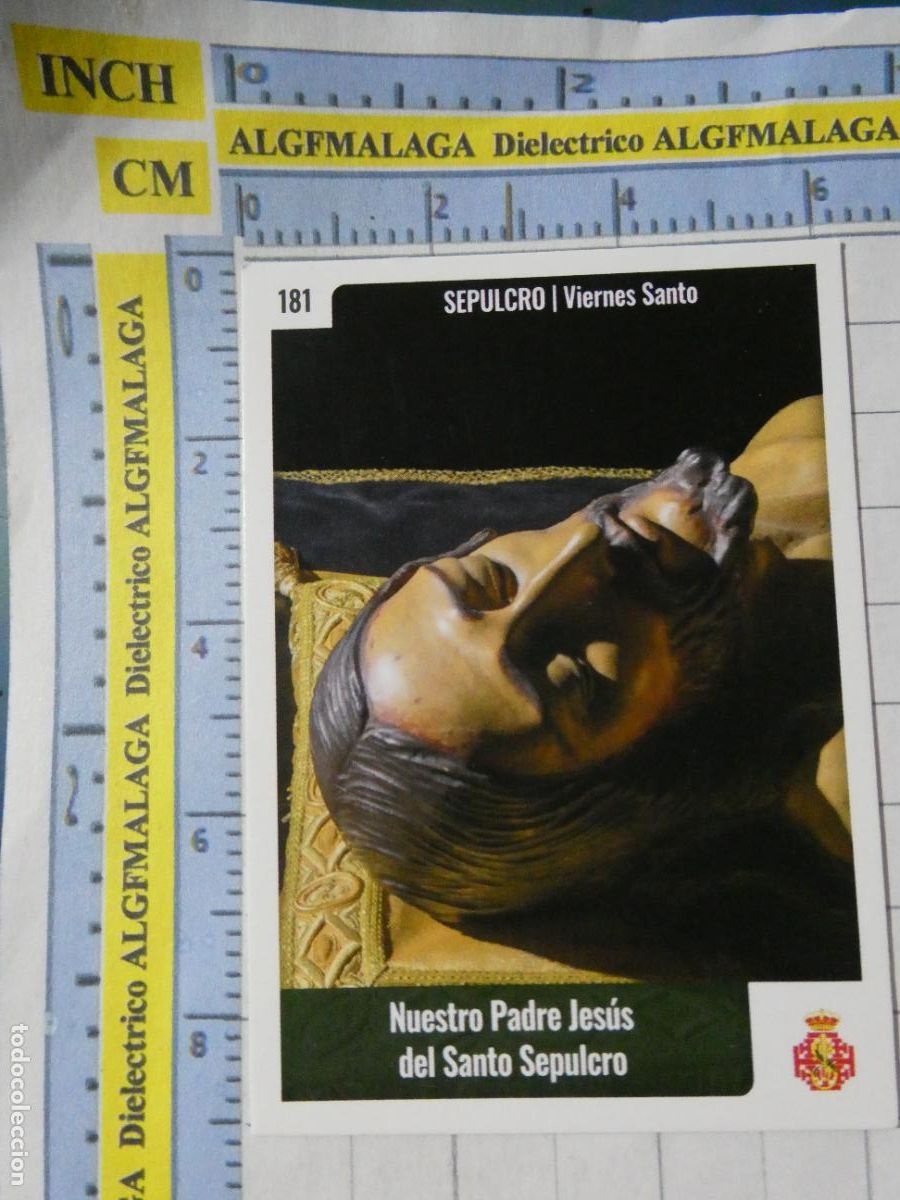 Trading cards: TARJETA TRADING CARD CROMO RELIGIOSO SEMANA SANTA M&Aacute;LAGA. HOLY CARDS. 181 JES&Uacute;S SANTO SEPULCRO
