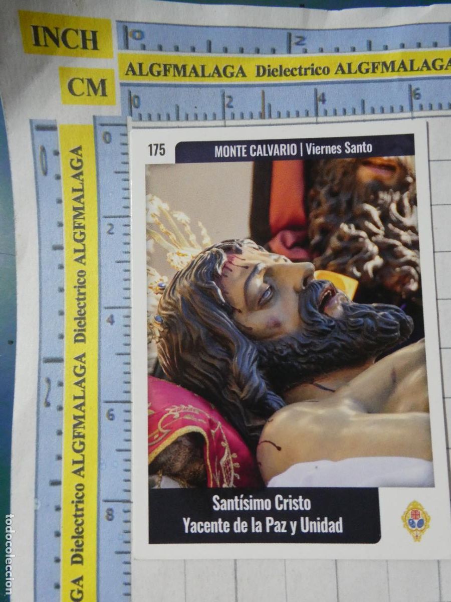 Trading cards: TARJETA TRADING CARD CROMO RELIGIOSO SEMANA SANTA M&Aacute;LAGA. HOLY CARDS. 175 CRISTO MONTE CALVARIO