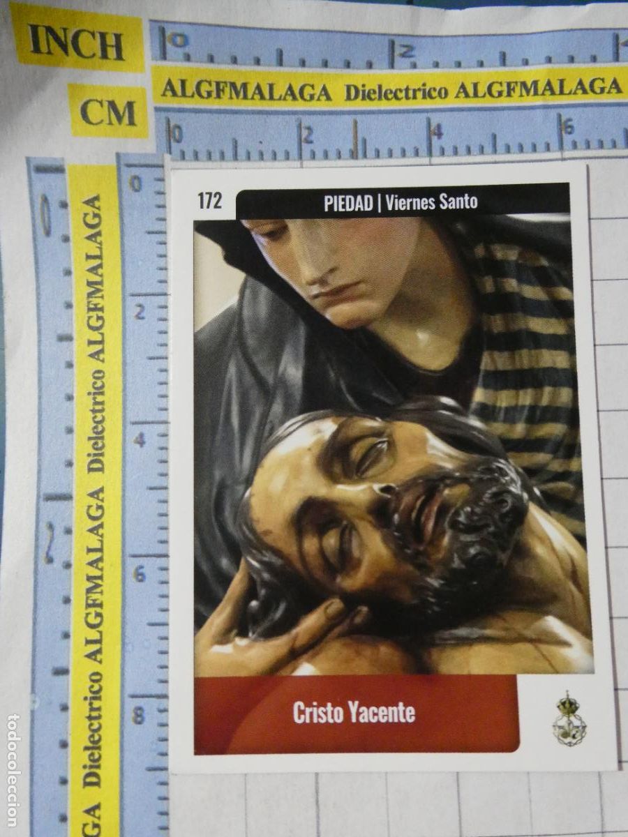 Trading cards: TARJETA TRADING CARD CROMO RELIGIOSO SEMANA SANTA M&Aacute;LAGA. HOLY CARDS. 172 CRISTO LA PIEDAD