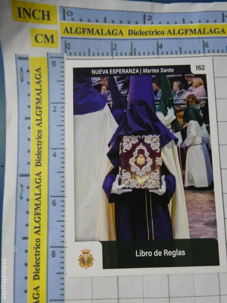 Trading cards: TARJETA TRADING CARD CROMO RELIGIOSO SEMANA SANTA M&Aacute;LAGA. HOLY CARDS. 162 LIBRO NUEVA ESPERANZA