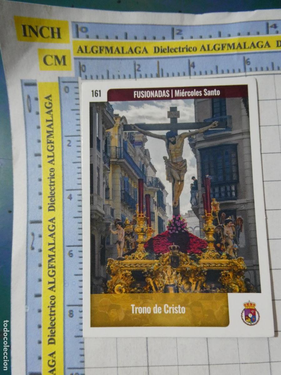Trading cards: TARJETA TRADING CARD CROMO RELIGIOSO SEMANA SANTA M&Aacute;LAGA. HOLY CARDS. 161 CRISTO FUSIONADAS