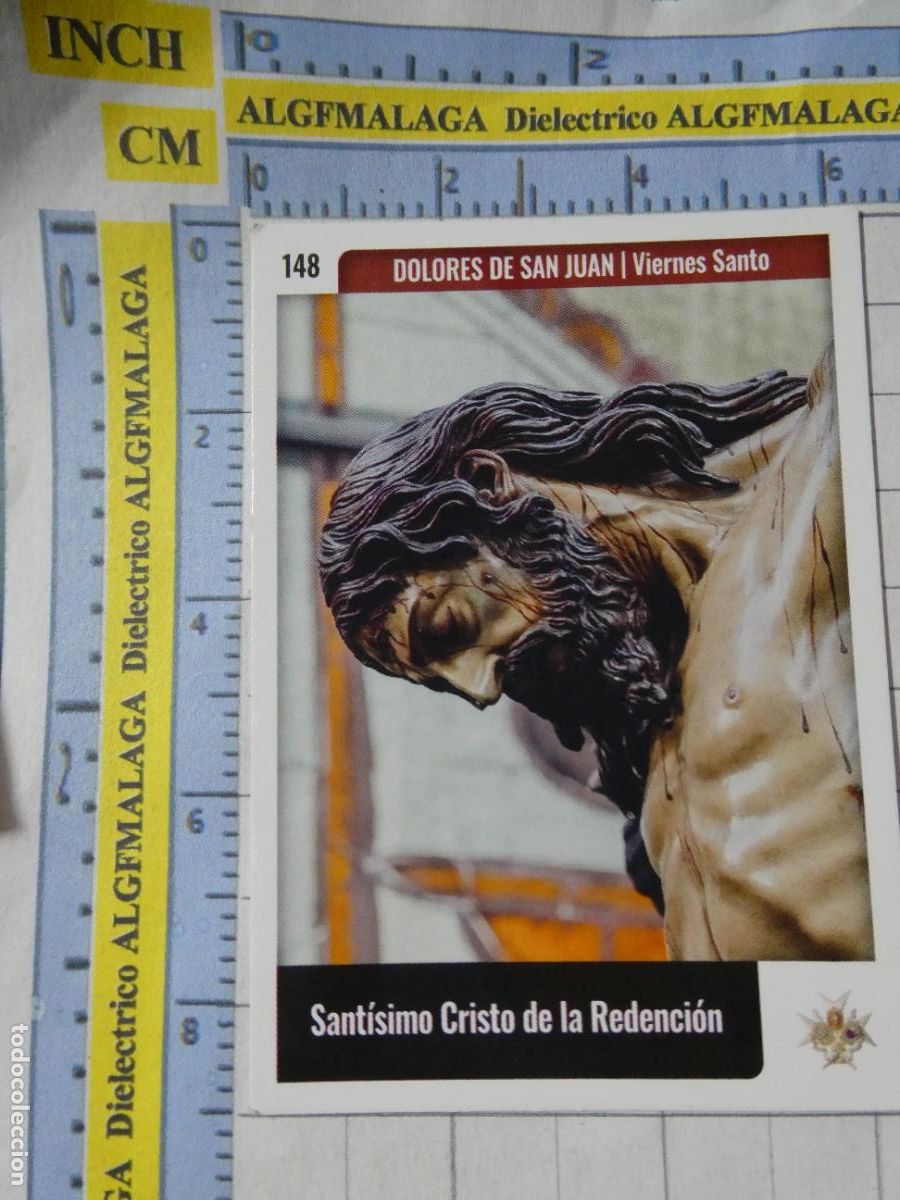 Trading cards: TARJETA TRADING CARD CROMO RELIGIOSO SEMANA SANTA M&Aacute;LAGA. HOLY CARDS. 148 CRISTO DOLORES SAN JUAN